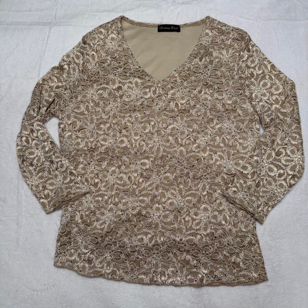 Tan floral lace y2k